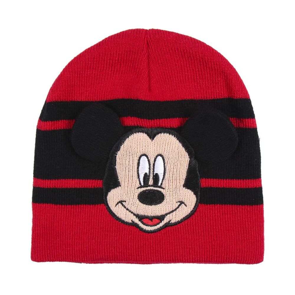 Vue de face du bonnet Disney Mickey en acrylique par CERDÁ, affichant le visage emblématique de Mickey Mouse