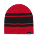 Photo détaillée du bonnet montrant la texture douce et la qualité du tricot 100% acrylique