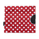 Détail du snood Disney Minnie montrant la texture en polyester et les finitions soignées