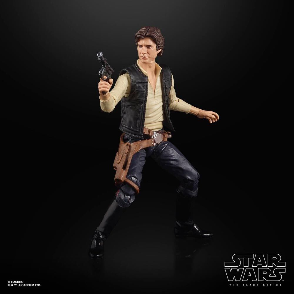 Figurine Han Solo Power of the Force 15cm en pose dynamique avec accessoires inclus, édition Black Series