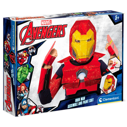 Kit créatif CLEMENTONI pour enfant avec accessoires en carton pour fabriquer un masque Iron Man Marvel Avengers