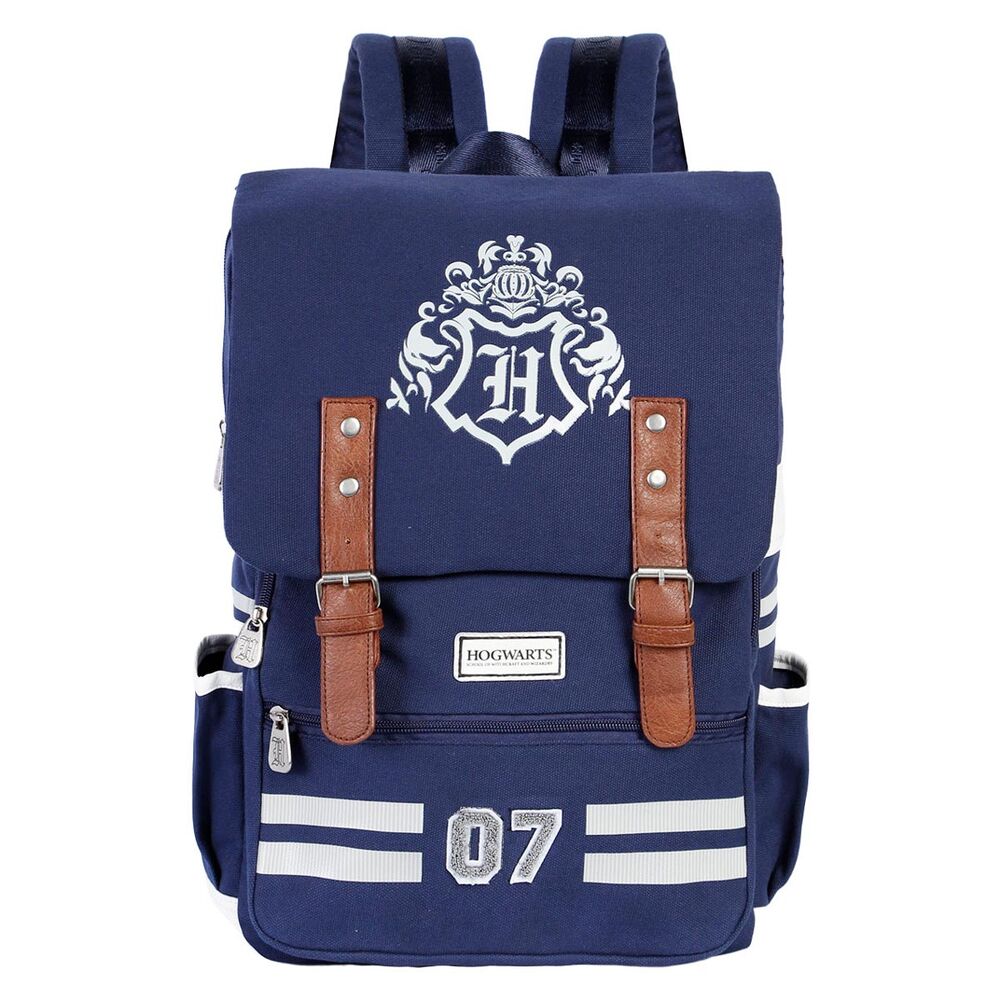 Vue de face du sac à dos Oxford Academy Hogwarts Harry Potter avec logo officiel KARACTERMANIA