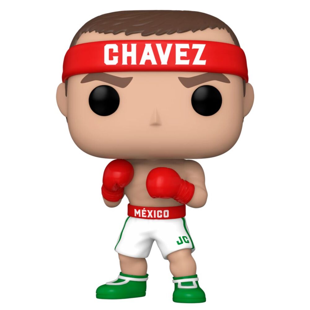 Figurine Funko POP Julio Cesar Chavez de 9 cm dans sa boîte vitrine officielle FUNKO, vue de face