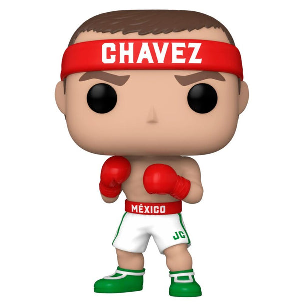 Figurine Funko POP Julio Cesar Chavez de 9 cm dans sa boîte vitrine officielle FUNKO, vue de face