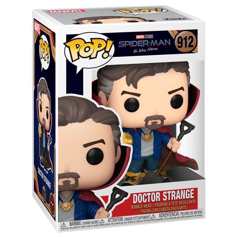Vue rapprochée de la figurine Doctor Strange Funko POP avec détails précis et couleurs vives