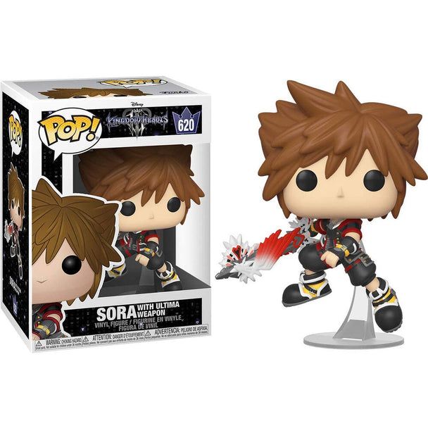 Détail de la figurine Funko POP Sora avec Ultima Weapon montrant les couleurs vives et le design soigné