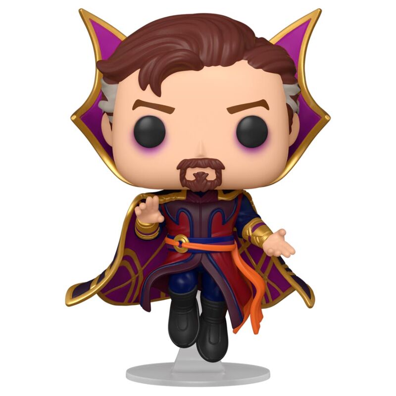 Packaging officiel Funko POP avec fenêtre transparente montrant la figurine Doctor Strange Supreme Marvel What If