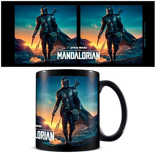 Mug en céramique Star Wars The Mandalorian avec logo officiel et capacité 315ml, design signé PYRAMID.
