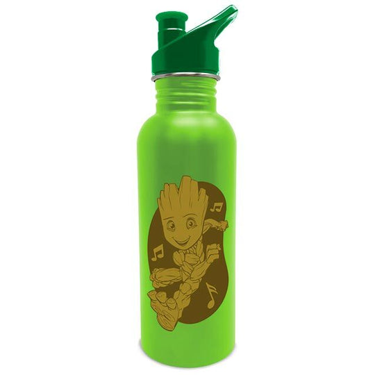 Vue latérale de la gourde Groot Marvel Guardians of the Galaxy montrant le détail du design et le bouchon sécurisé