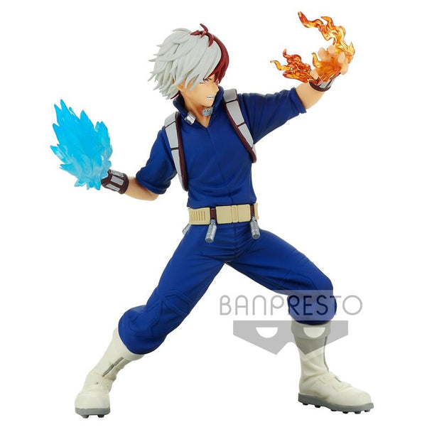 Figurine Shoto Todoroki de 14 cm en PVC vue de face avec détails précis du visage et costume