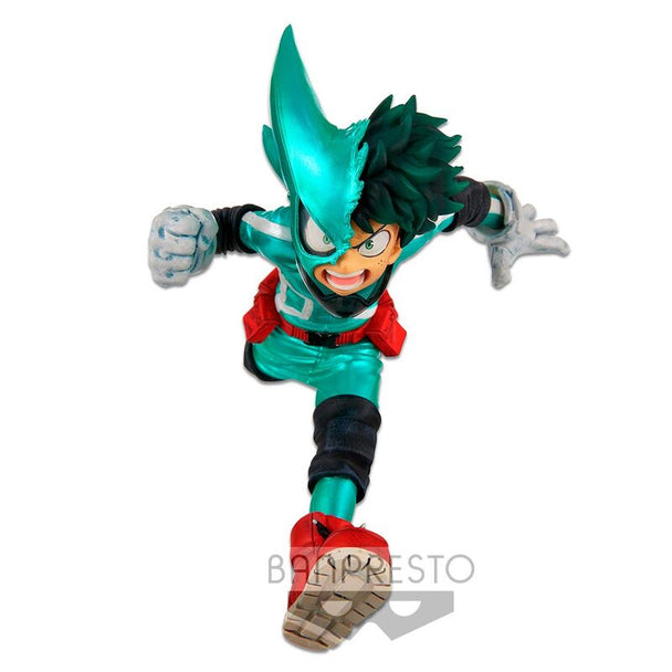 Figurine Izuku Midoriya 11cm BANPRESTO en PVC vue de face avec détails précis du costume My Hero Academia
