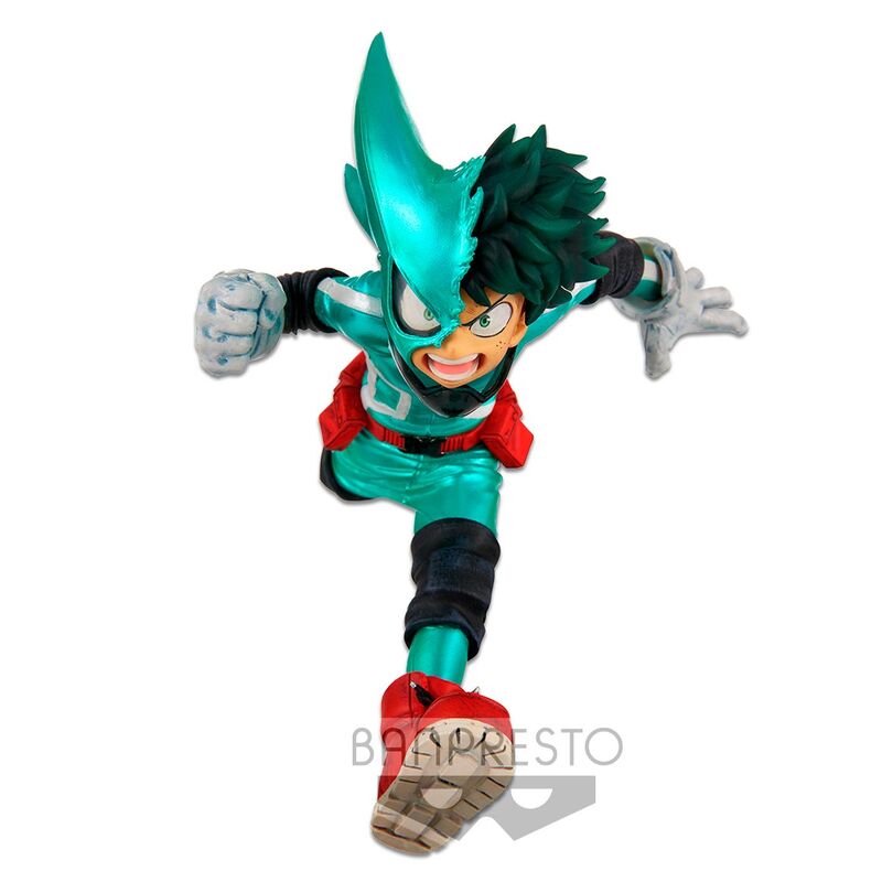 Figurine Izuku Midoriya 11cm BANPRESTO en PVC vue de face avec détails précis du costume My Hero Academia
