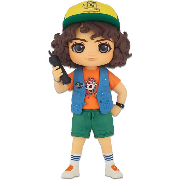 Figurine Dustin Q Posket de Stranger Things en PVC, vue de face montrant les détails du visage et des vêtements
