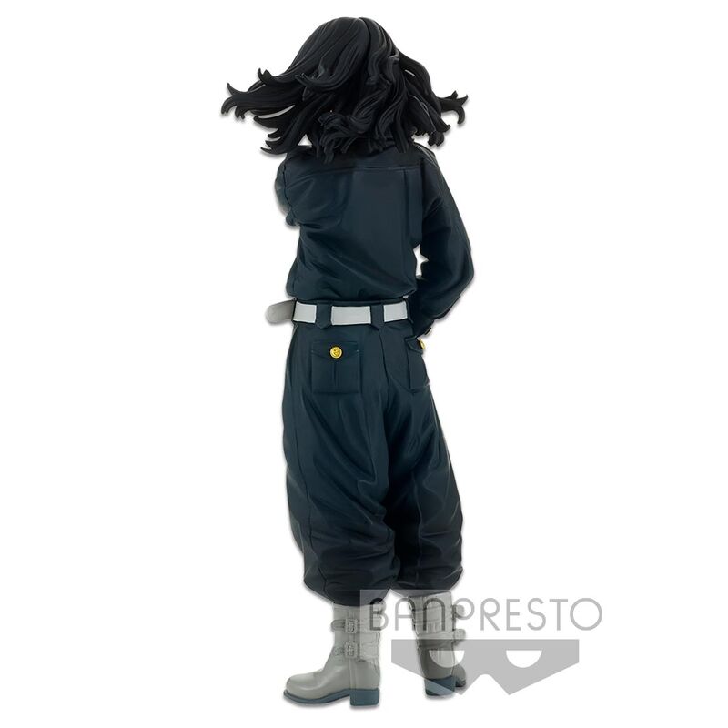 Zoom sur le visage expressif de la figurine Keisuke Baji BANPRESTO en PVC