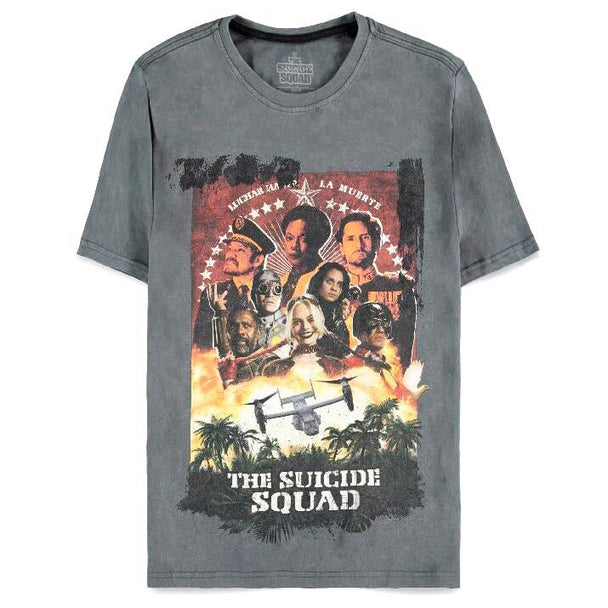 T-shirt DC Comics Suicide Squad 2 DIFUZED en coton blanc avec logo coloré sur fond clair