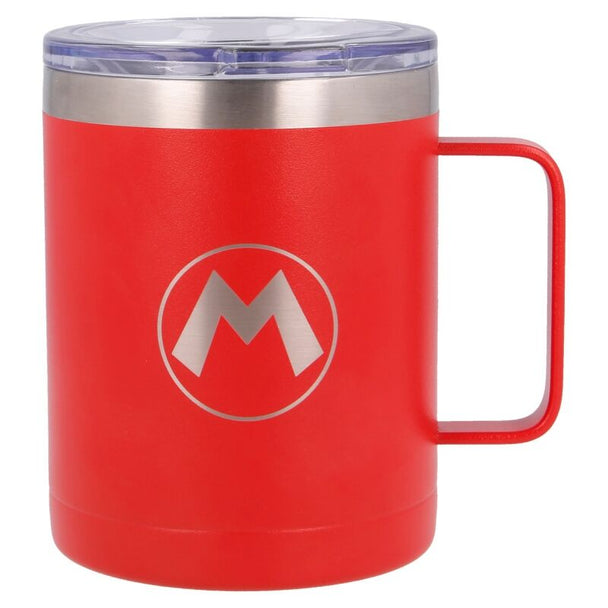 Thermos Super Mario Bros en acier inoxydable 380ml avec logo coloré sur fond blanc