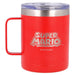 Vue de côté du mug isotherme STOR Super Mario Bros montrant la double paroi inox