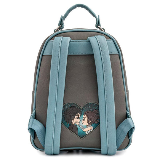 Vue latérale du sac à dos Loungefly Star Wars mettant en avant la silhouette de Kylo Ren