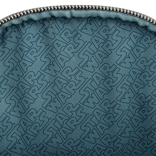 Sac à dos Loungefly Star Wars porté par un modèle, montrant son confort et sa taille