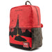 Zoom sur la texture et les finitions du sac à dos Loungefly Mustafar Star Wars