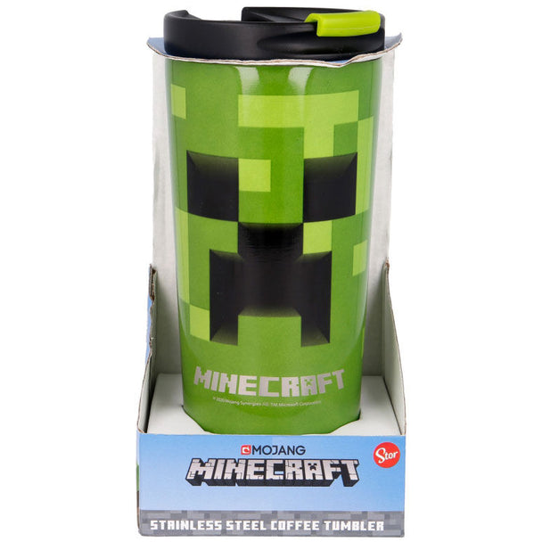 Gobelet isotherme Minecraft en acier inoxydable 425ml avec design coloré du personnage Creeper