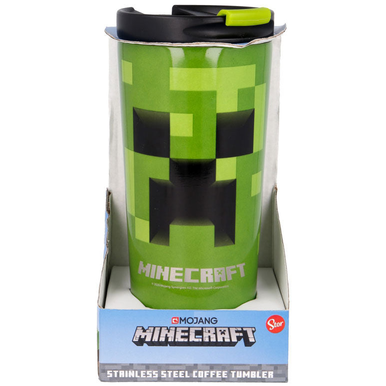 Gobelet isotherme Minecraft en acier inoxydable 425ml avec design coloré du personnage Creeper