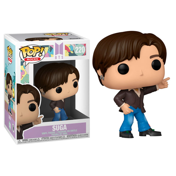 Figurine Funko POP BTS Suga Dynamite 9cm en vinyle dans sa boîte vitrine transparente