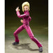 Figurine articulée Androide 18 de Dragon Ball Super en pose dynamique, vue de face