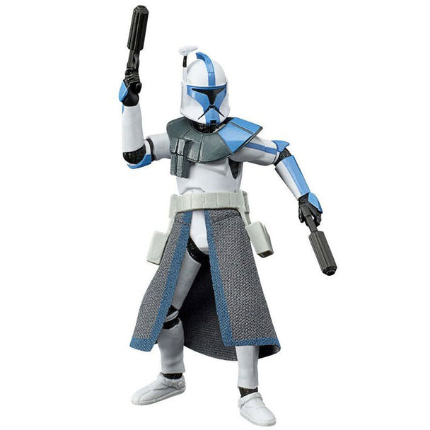 Vue latérale de la figurine Arc Trooper Star Wars vintage montrant les couleurs authentiques