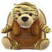 Sac à dos Tiger Joe de PERLETTI avec peluche tigre attachée, dimensions 26x21x8 cm, vue de face