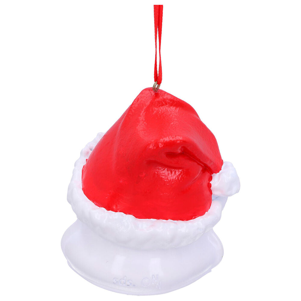 Vue latérale de l'ornement Stormtrooper de Noël montrant les détails soignés de la peinture