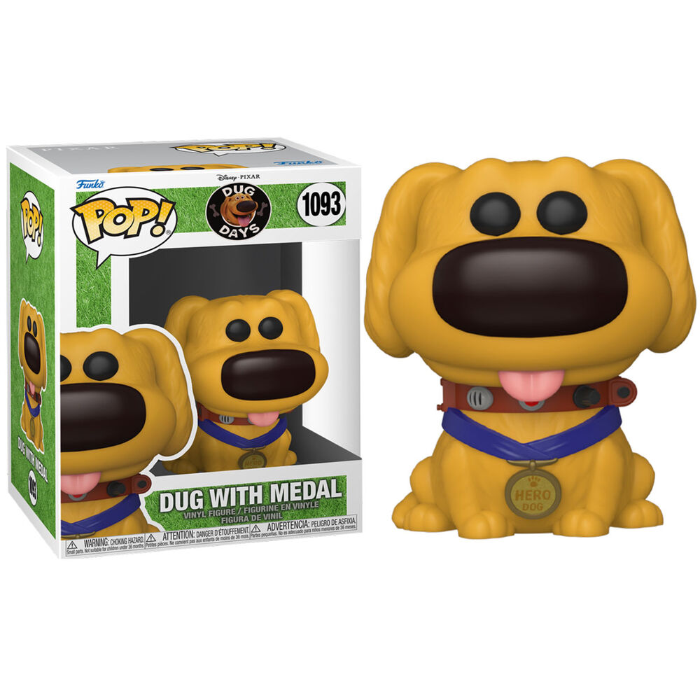 Vue de face de la figurine Funko POP Dug Days Hero Dug avec détails précis et couleurs vives
