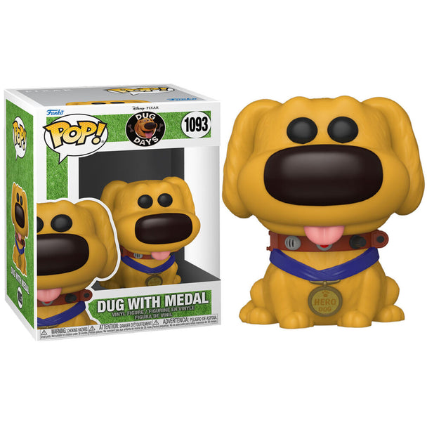 Vue de face de la figurine Funko POP Dug Days Hero Dug avec détails précis et couleurs vives