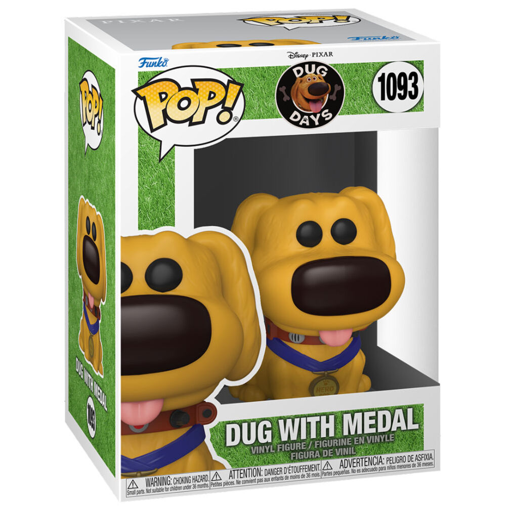 Emballage original de la figurine Funko POP Dug Days Hero Dug avec logo Disney et design attractif