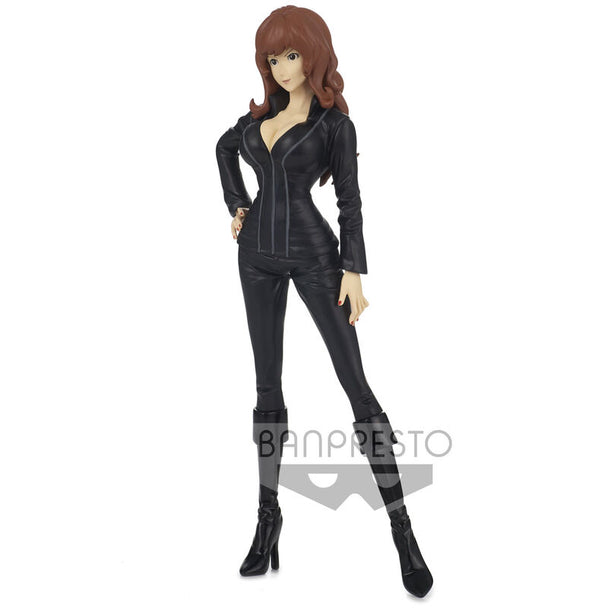 Détail du visage de la figurine Fujiko Mine avec expression déterminée