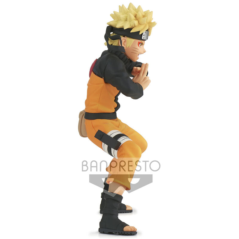 Zoom sur les finitions de la figurine Naruto Shippuden Uzumaki Nara, mettant en valeur sa posture dynamique
