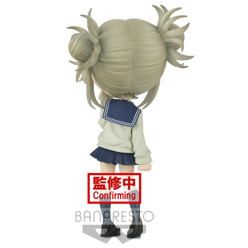 Gros plan sur le visage expressif de la figurine Himiko Toga Q Posket