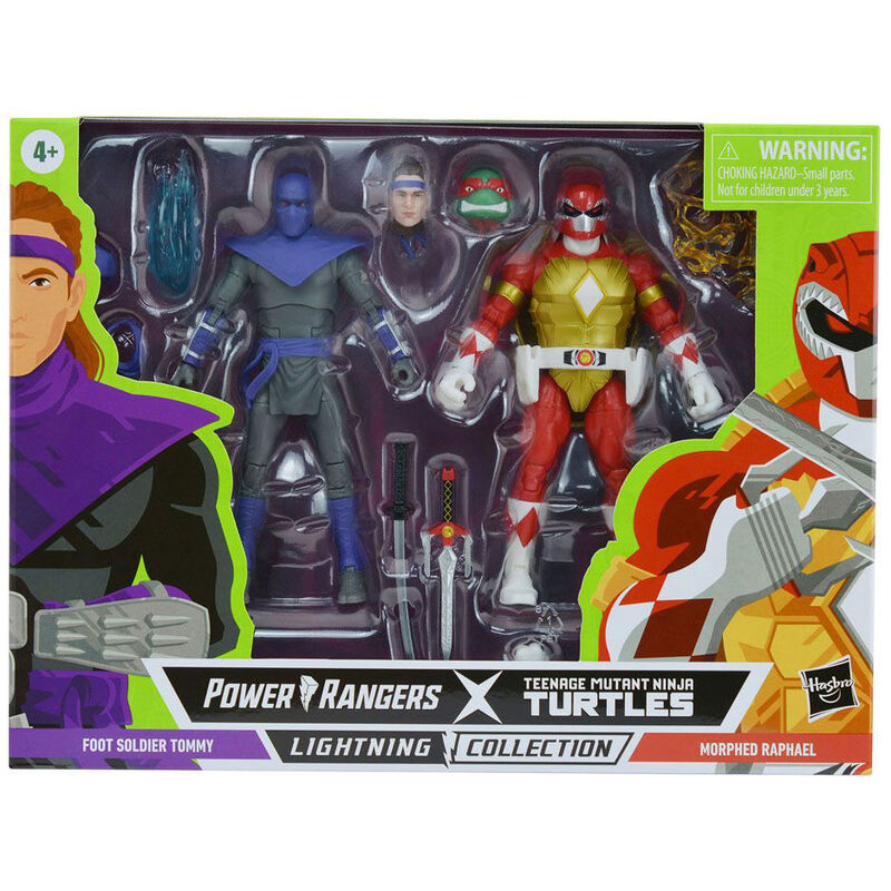 Emballage original HASBRO du pack figurines Raphael et Foot Soldier Tommy