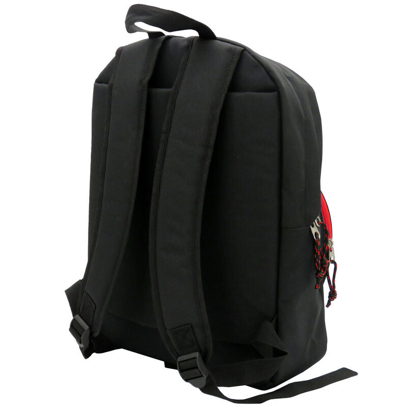 Vue latérale du sac à dos Pokémon Pokeball montrant les bandoulières ajustables confortables