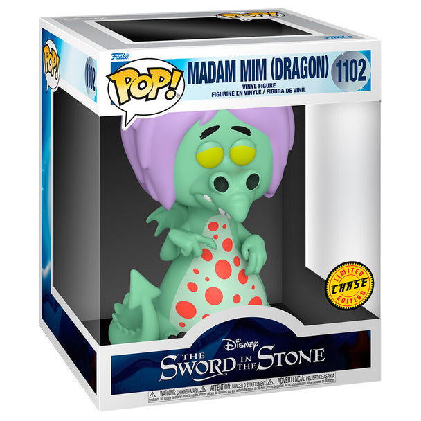 Détail du visage et des couleurs vives de la figurine Funko POP Mim Dragon Chase édition limitée 15cm