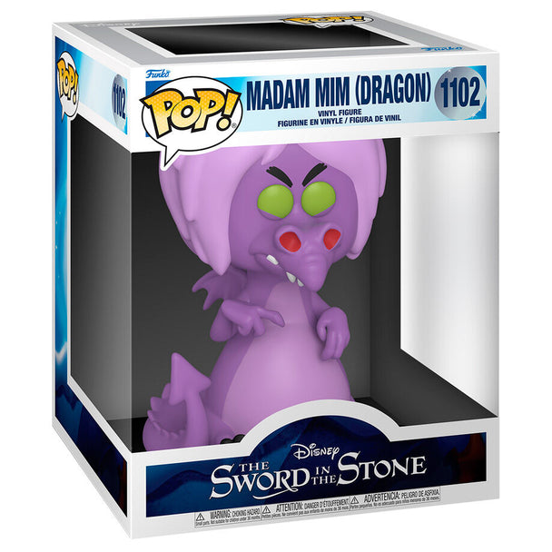 Vue rapprochée de la figurine Mim Dragon Funko POP avec détails colorés et expression animée