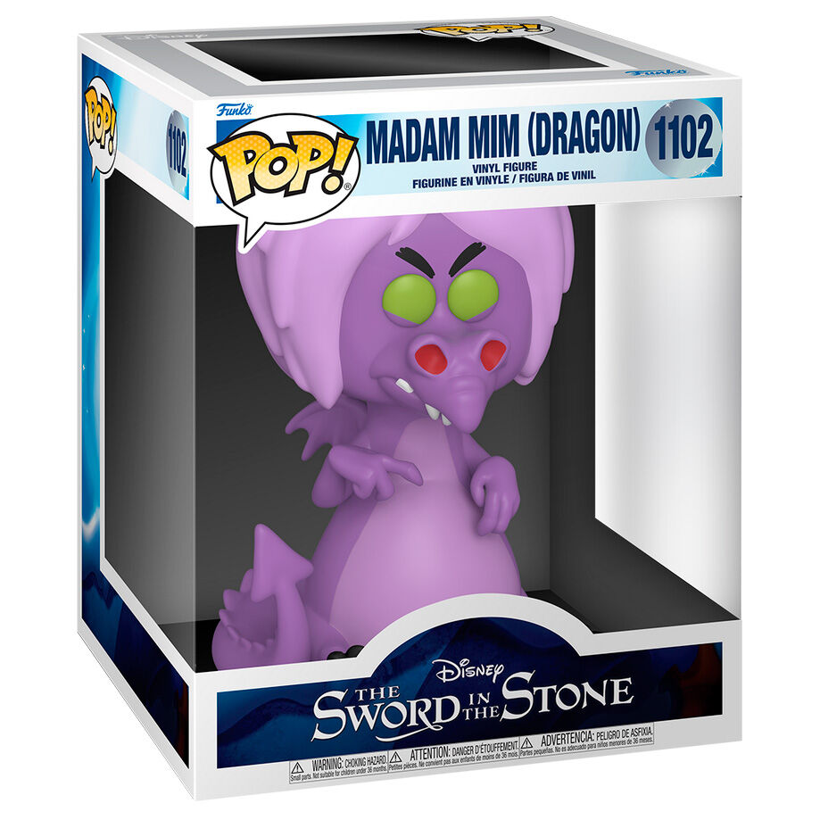 Vue rapprochée de la figurine Mim Dragon Funko POP avec détails colorés et expression animée