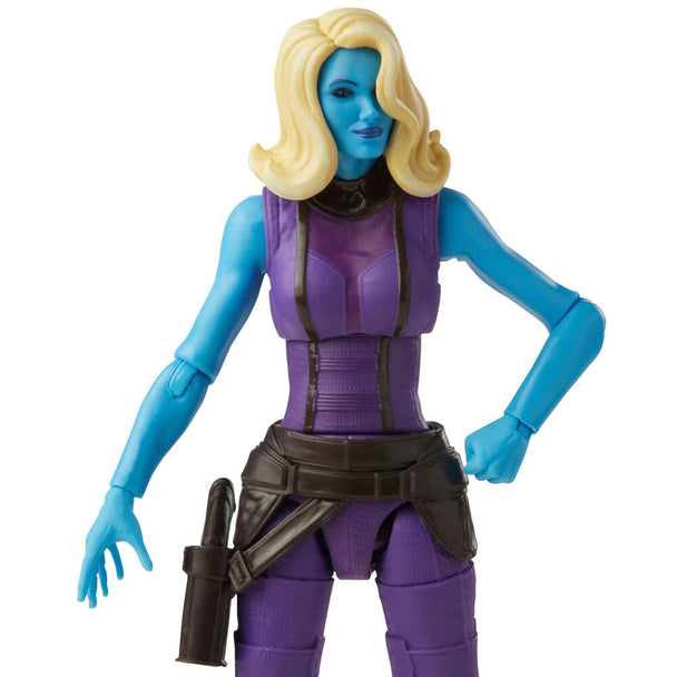 Zoom sur le visage détaillé de la figurine Heist Nebuls Marvel Legends par HASBRO