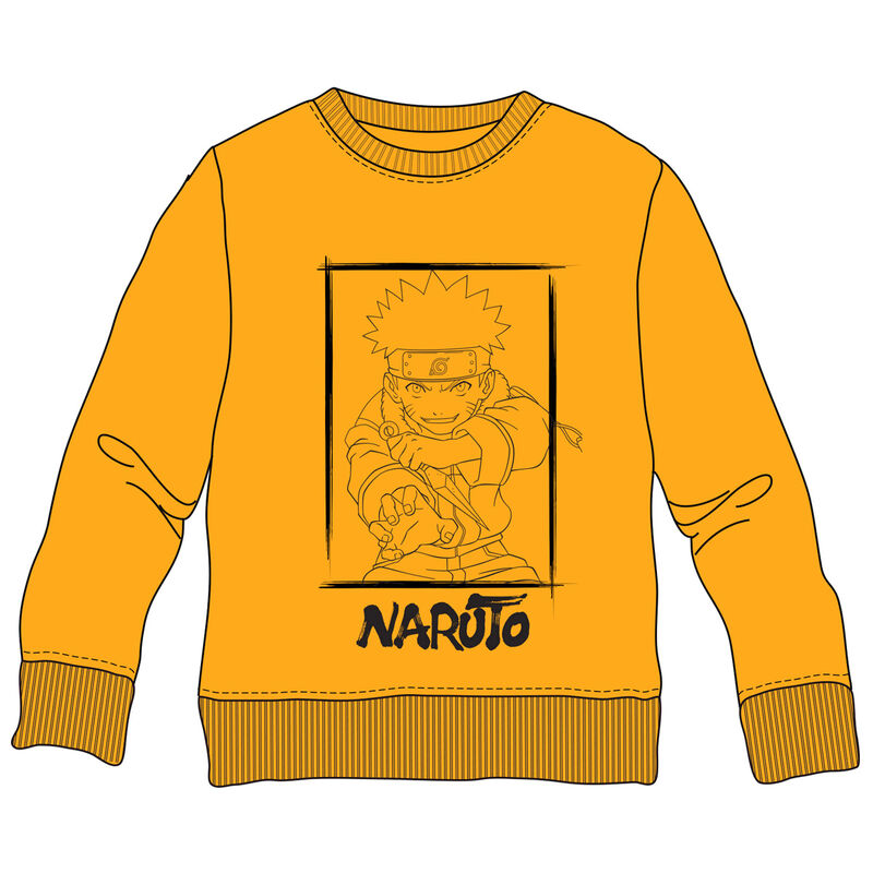Sweat-shirt enfant Naruto en coton 280g de la marque PIERROT, avec un design coloré et confortable.
