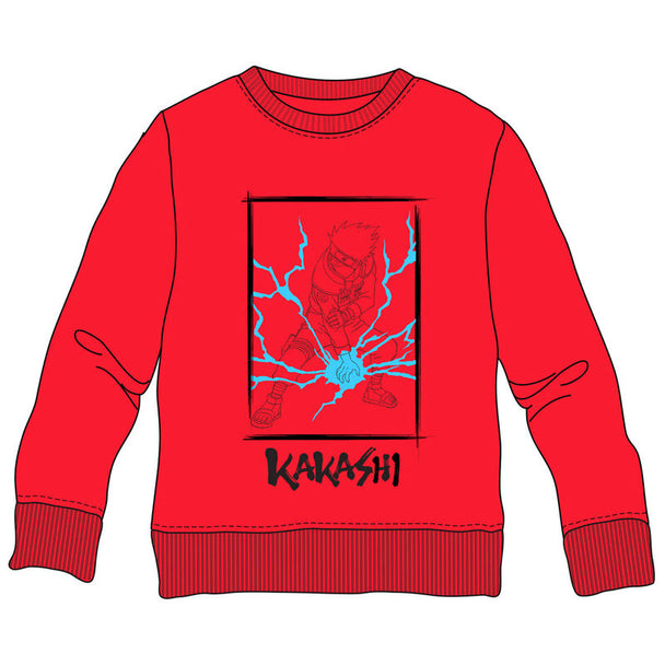Sweat-shirt enfant Naruto Kakashi en coton 280g avec motif manga fidèle et confortable