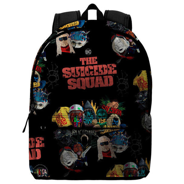 Sac à dos DC Comics Suicide Squad Taskforce 45cm avec port USB et dos rembourré, adapté pour trolley et résistant à l'eau.