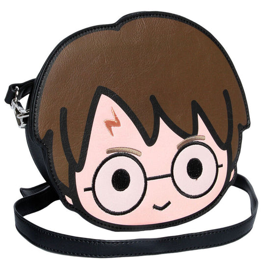 Détail du compartiment zippé du sac Harry Potter Chibi, montrant la fermeture sécurisée