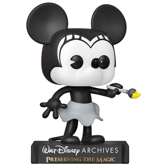 Figurine Funko POP Minnie Mouse Plane Crazy 1928 en vinyle de 9 cm dans sa boîte vitrine officielle Disney.