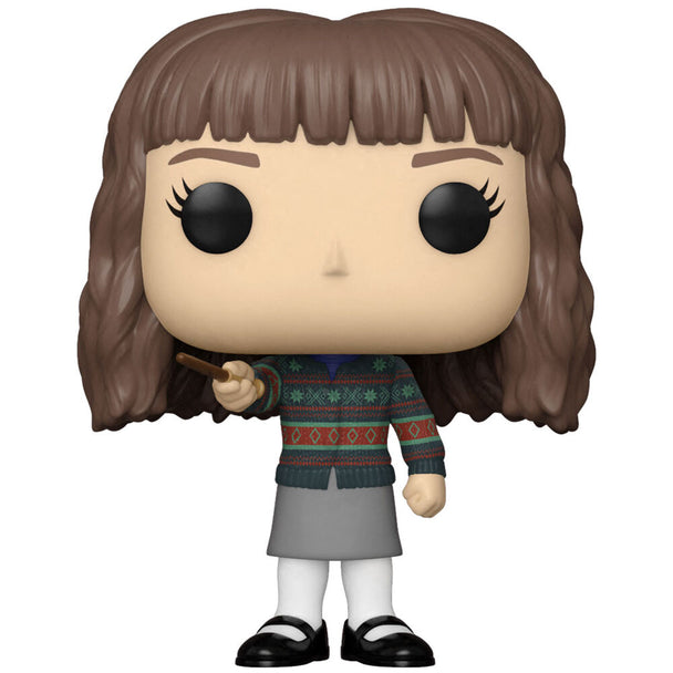 Vue latérale de la figurine Funko POP Hermione Granger, personnage emblématique de Harry Potter, haute de 9 cm en vinyle.