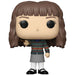Vue latérale de la figurine Funko POP Hermione Granger, personnage emblématique de Harry Potter, haute de 9 cm en vinyle.